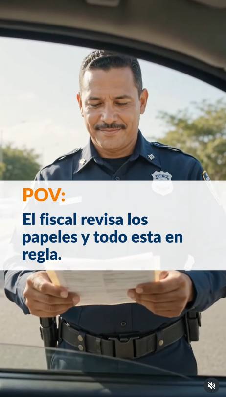 POV El fiscal revisa tus papeles y todo está en regla